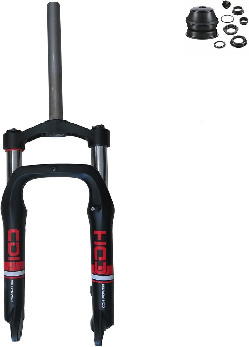 CDHPOWER 20" Bicycle 4.0" Fat Tire Suspension Fork 28.6mm Single Shoulder Straight Tube 1-1/8" Threadless Disc Brake Bike/Tricycle - Image 1
